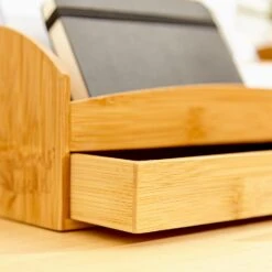 Schreibtischorganizer Mit Schublade 3 Fächer 27,5x11x15 Cm 100% Bambus -Haushaltsgeräte Geschäft 10038131 yy 0006 logo