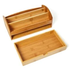 Schreibtischorganizer Mit Schublade 3 Fächer 27,5x11x15 Cm 100% Bambus -Haushaltsgeräte Geschäft 10038131 yy 0007 logo