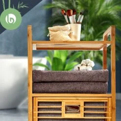 2-in-1 Standregal 2 Ablagefächer Herausnehmbarer Korb Bambus Baumwolle 12 2-in-1 Standregal 2 Ablagefächer Herausnehmbarer Korb Bambus Baumwolle -Haushaltsgeräte Geschäft 10038135 yy 0005 logo
