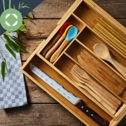 Besteckkasten 5-7 Fächer Max. 40 X 5 X 35,5 Cm Bambus 13 Besteckkasten 5-7 Fächer Max. 40 X 5 X 35,5 Cm Bambus -Haushaltsgeräte Geschäft 10038140 yy 0005 logo