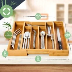 Besteckkasten 5-7 Fächer Max. 40 X 5 X 35,5 Cm Bambus 17 Besteckkasten 5-7 Fächer Max. 40 X 5 X 35,5 Cm Bambus -Haushaltsgeräte Geschäft 10038140 yy 0009 logo
