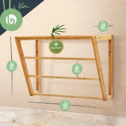 Wandregal Bad 3 Handtuchstangen Ablagefläche Oben 42x30x20cm Bambus 13 Wandregal Bad 3 Handtuchstangen Ablagefläche Oben 42x30x20cm Bambus -Haushaltsgeräte Geschäft 10038143 yy 0007 logo