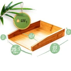 Ablagefach Dokumentenfach Edles Design Maße: 25,3 X 5,8 X 33 Cm Bambus -Haushaltsgeräte Geschäft 10038150 yy 0007 logo