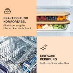 Aufschnittbox Mit Deckel 1 Liter 2er Set Glas Bambus Hitzebeständig -Haushaltsgeräte Geschäft 10038232 de 0004 logo