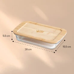 Aufschnittbox Mit Deckel 1 Liter 2er Set Glas Bambus Hitzebeständig -Haushaltsgeräte Geschäft 10038232 de 0006 logo