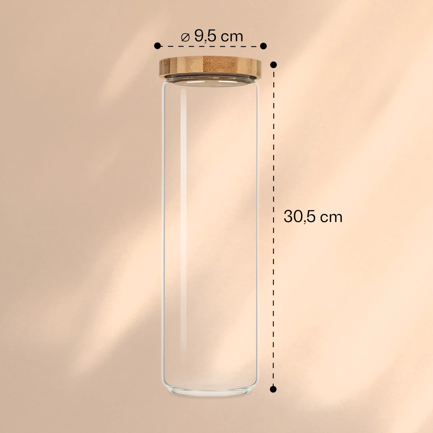 Stapelglas Mit Bambusdeckel 1700 Ml Stapelbar Luftdicht 6 Stapelglas Mit Bambusdeckel 1700 Ml Stapelbar Luftdicht – Bild 6