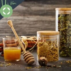 Rundes Glas Mit Bambusdeckel 4er-Set Inhalt: 600 Ml, 1000 Ml, 1500 Ml, 1800 Ml 11 Rundes Glas Mit Bambusdeckel 4er-Set Inhalt: 600 Ml, 1000 Ml, 1500 Ml, 1800 Ml -Haushaltsgeräte Geschäft 10038254 yy 0004 logo