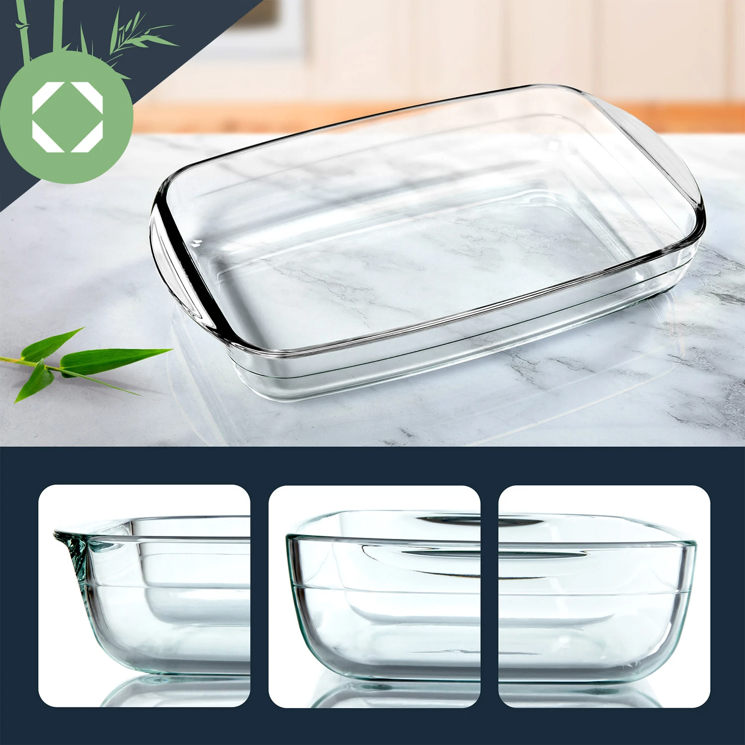 Ofenform 3600 Ml 390 X 65 X 240 Mm Hochwertiges Glas 3 Ofenform 3600 Ml 390 X 65 X 240 Mm Hochwertiges Glas – Bild 3