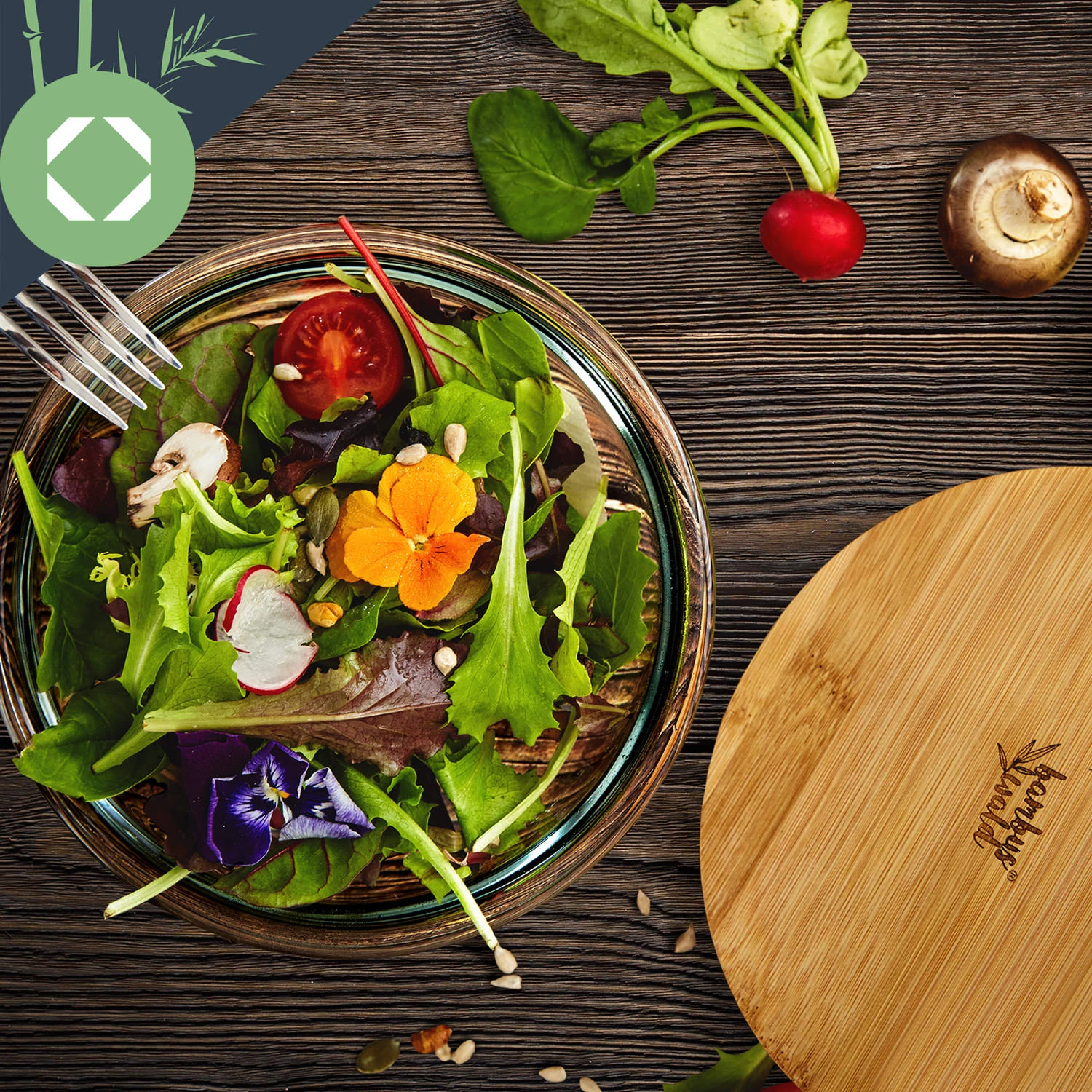 Salatschüssel 465 Ml Bambusdeckel Verschließbar BPA-frei Größe XS 6 Salatschüssel 465 Ml Bambusdeckel Verschließbar BPA-frei Größe XS – Bild 6