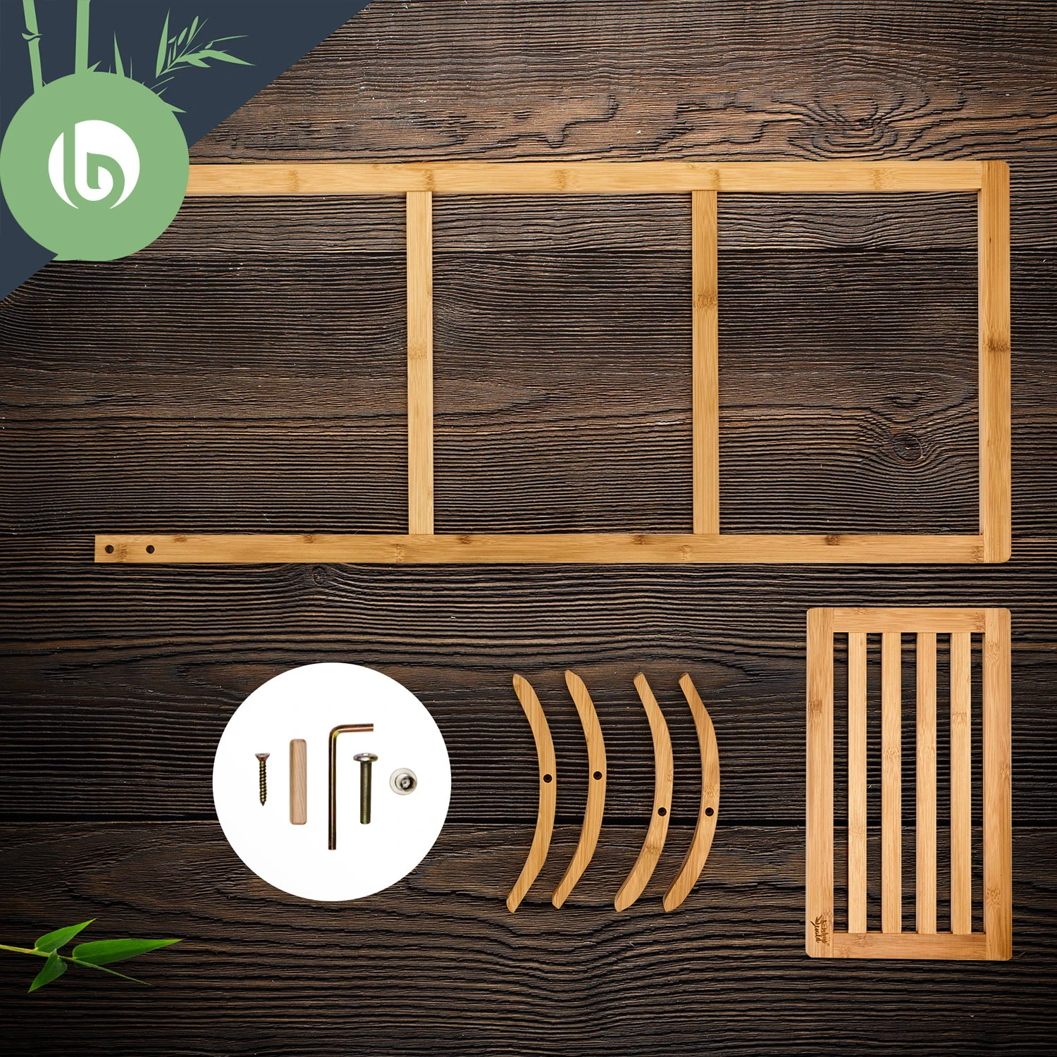 Handtuchhalter 3-fache Handtuchstange 40x104,5x27cm Leiteroptik Bambus 3 Handtuchhalter 3-fache Handtuchstange 40x104,5x27cm Leiteroptik Bambus – Bild 3