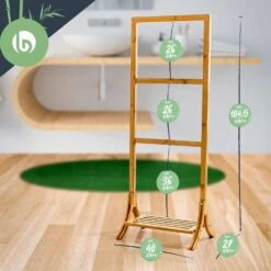 Handtuchhalter 3-fache Handtuchstange 40x104,5x27cm Leiteroptik Bambus 13 Handtuchhalter 3-fache Handtuchstange 40x104,5x27cm Leiteroptik Bambus -Haushaltsgeräte Geschäft 10038277 yy 0007 logo