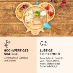 Kindergeschirr Bambusteller & Löffel 250 Ml Inkl. Saugnapf 18 X 18 Cm -Haushaltsgeräte Geschäft 10038286 de 0004 logo
