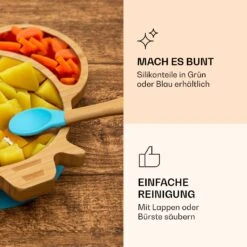 Kindergeschirr Bambusteller & Löffel 250 Ml Inkl. Saugnapf 18 X 18 Cm -Haushaltsgeräte Geschäft 10038286 de 0005 logo