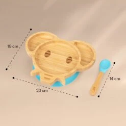 Kindergeschirr Bambusteller & Löffel 250 Ml Inkl. Saugnapf 18 X 18 Cm -Haushaltsgeräte Geschäft 10038286 yy 0006 logo