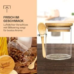 Gewürzgläser Mit Bambuslöffel 6 Stück Je 200 Ml Luftdicht -Haushaltsgeräte Geschäft 10038292 de 0003 logo