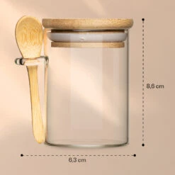 Gewürzgläser Mit Bambuslöffel 6 Stück Je 200 Ml Luftdicht -Haushaltsgeräte Geschäft 10038292 yy 0007 logo