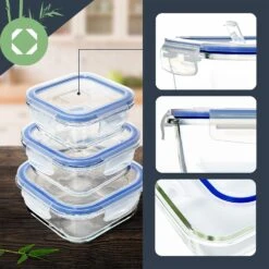 Quadratische Glasbox 800 Ml, 620 Ml, 320 Ml Mit Deckel Luftdicht Auslaufsicher 10 Quadratische Glasbox 800 Ml, 620 Ml, 320 Ml Mit Deckel Luftdicht Auslaufsicher -Haushaltsgeräte Geschäft 10038294 yy 0003 logo