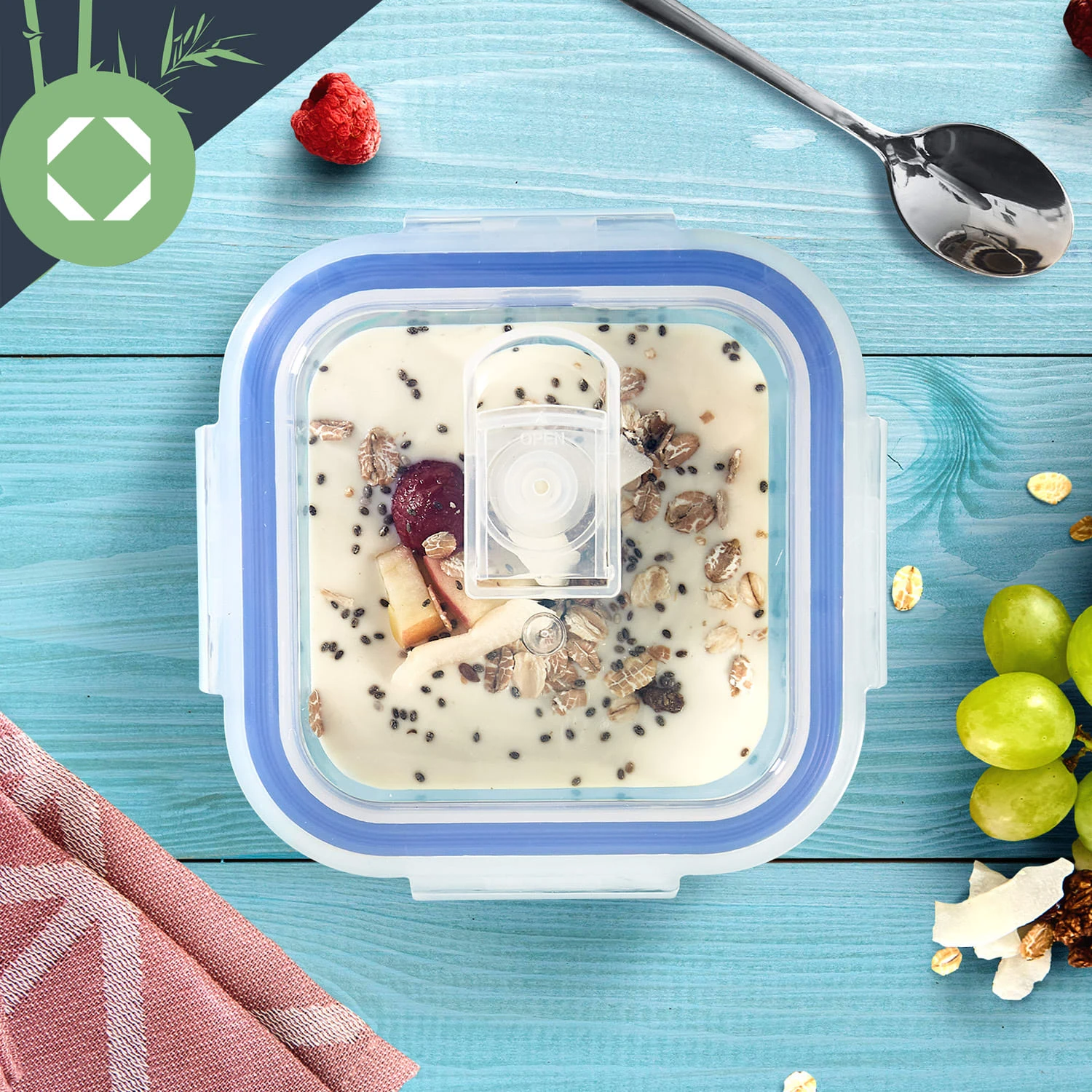 Quadratische Glasbox 800 Ml, 620 Ml, 320 Ml Mit Deckel Luftdicht Auslaufsicher 5 Quadratische Glasbox 800 Ml, 620 Ml, 320 Ml Mit Deckel Luftdicht Auslaufsicher – Bild 5