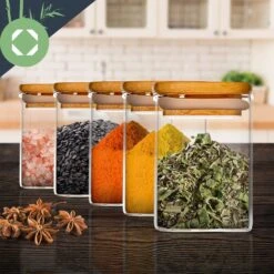 Eckige Gläser Bambusdeckel 10 Stück Je 150 Ml Luftdicht -Haushaltsgeräte Geschäft 10038300 yy 0005 logo