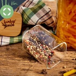 Eckige Gläser Bambusdeckel 10 Stück Je 150 Ml Luftdicht -Haushaltsgeräte Geschäft 10038300 yy 0007 logo