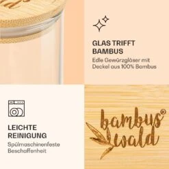 Gewürzgläser Bambusdeckel 10 Stück Je 150 Ml Luftdicht Stapelbar 10 Gewürzgläser Bambusdeckel 10 Stück Je 150 Ml Luftdicht Stapelbar -Haushaltsgeräte Geschäft 10038311 de 0005 logo