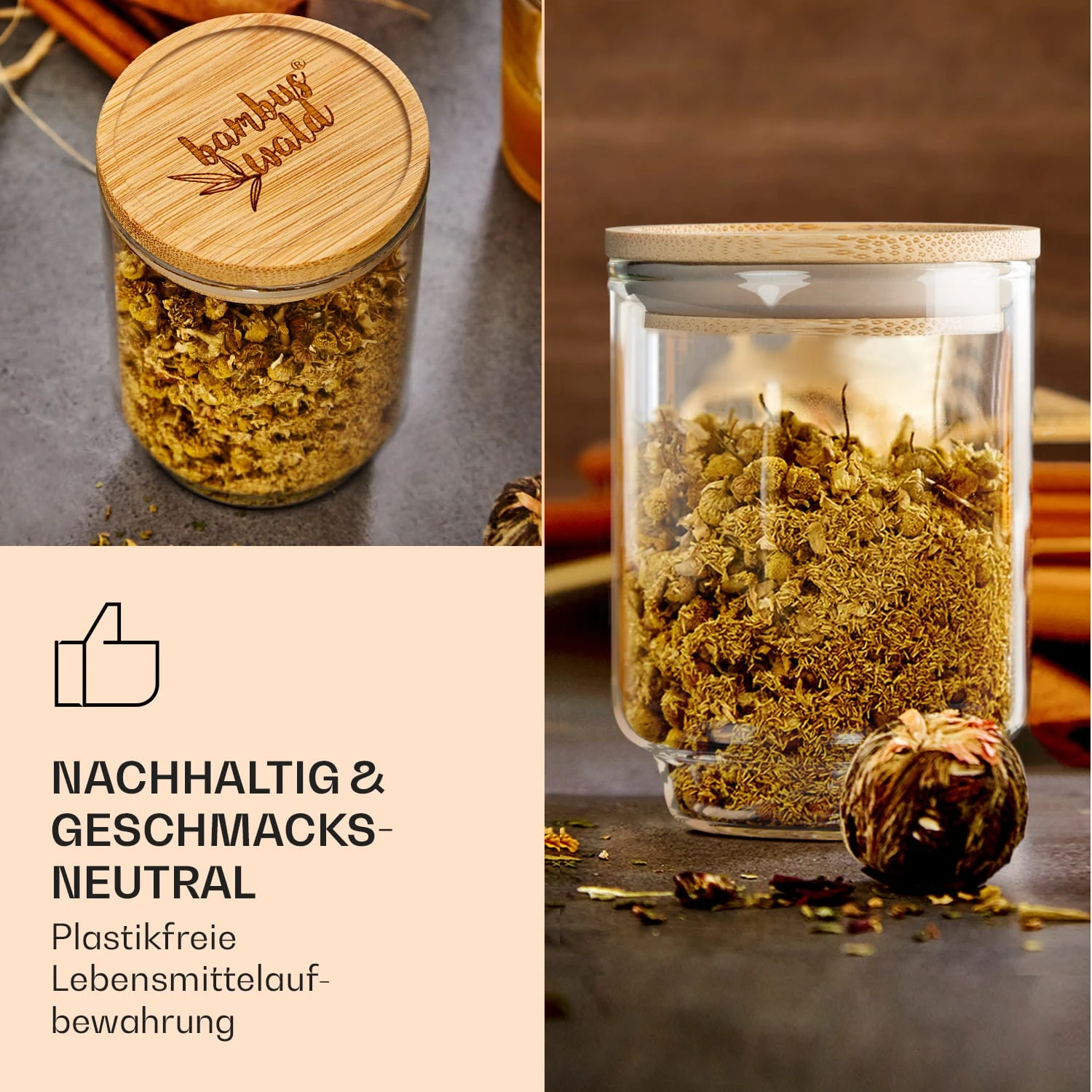 Gewürzgläser Bambusdeckel 10 Stück Je 150 Ml Luftdicht Stapelbar 6 Gewürzgläser Bambusdeckel 10 Stück Je 150 Ml Luftdicht Stapelbar – Bild 6