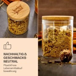 Runde Gläser Bambusdeckel 10 Stück Je 150 Ml Luftdicht -Haushaltsgeräte Geschäft 10038312 de 0006 logo