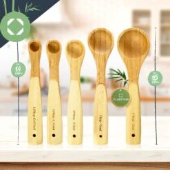 Messlöffel-Set Back- Und Kochbesteck Ideales Abmessen 5er-Set Bambus -Haushaltsgeräte Geschäft 10038313 yy 0007 logo
