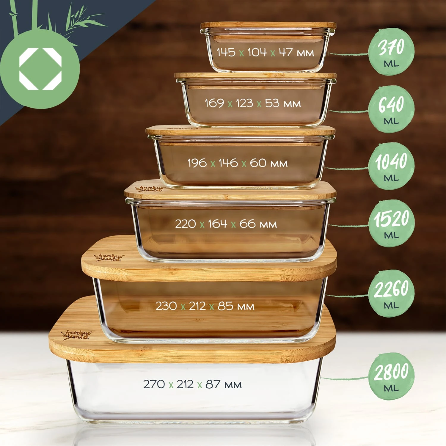 Glasbox Mit Bambusdeckel 2800 Ml Luftdicht Plastikfreie Aufbewahrung 7 Glasbox Mit Bambusdeckel 2800 Ml Luftdicht Plastikfreie Aufbewahrung – Bild 7