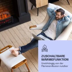 Kamini FXL 2G Elektrischer Kamin Kamineinsatz 1800 W LED-3D-Flammenillusion -Haushaltsgeräte Geschäft 10038365 de 0006 logo