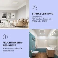 Wondersky Decken-Infrarotheizstrahler 350W 60 X 6,5 X 60 Cm (BxHxT) IP44 -Haushaltsgeräte Geschäft 10038378 de 0005 logo