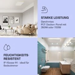 Wondersky Decken-Infrarotheizstrahler 2-er Set 700W 60 X 6 X 120 Cm (BxHxT) IP44 -Haushaltsgeräte Geschäft 10038381 de 0005 logo