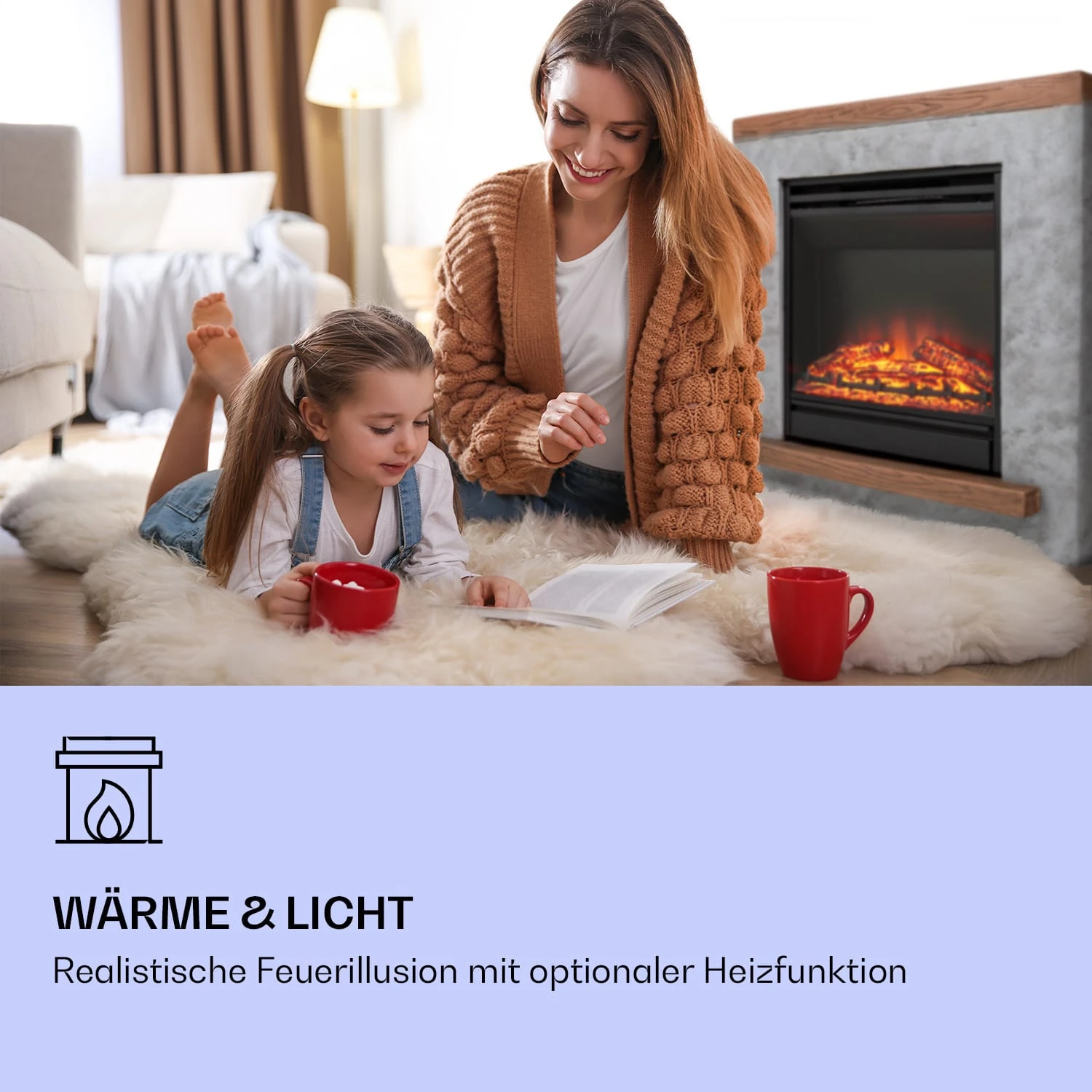 Fort Rock Elektrokamin 1800 W Heizfunktion 10 Bis 30 °C Fernbedienung 2 Fort Rock Elektrokamin 1800 W Heizfunktion 10 Bis 30 °C Fernbedienung – Bild 2