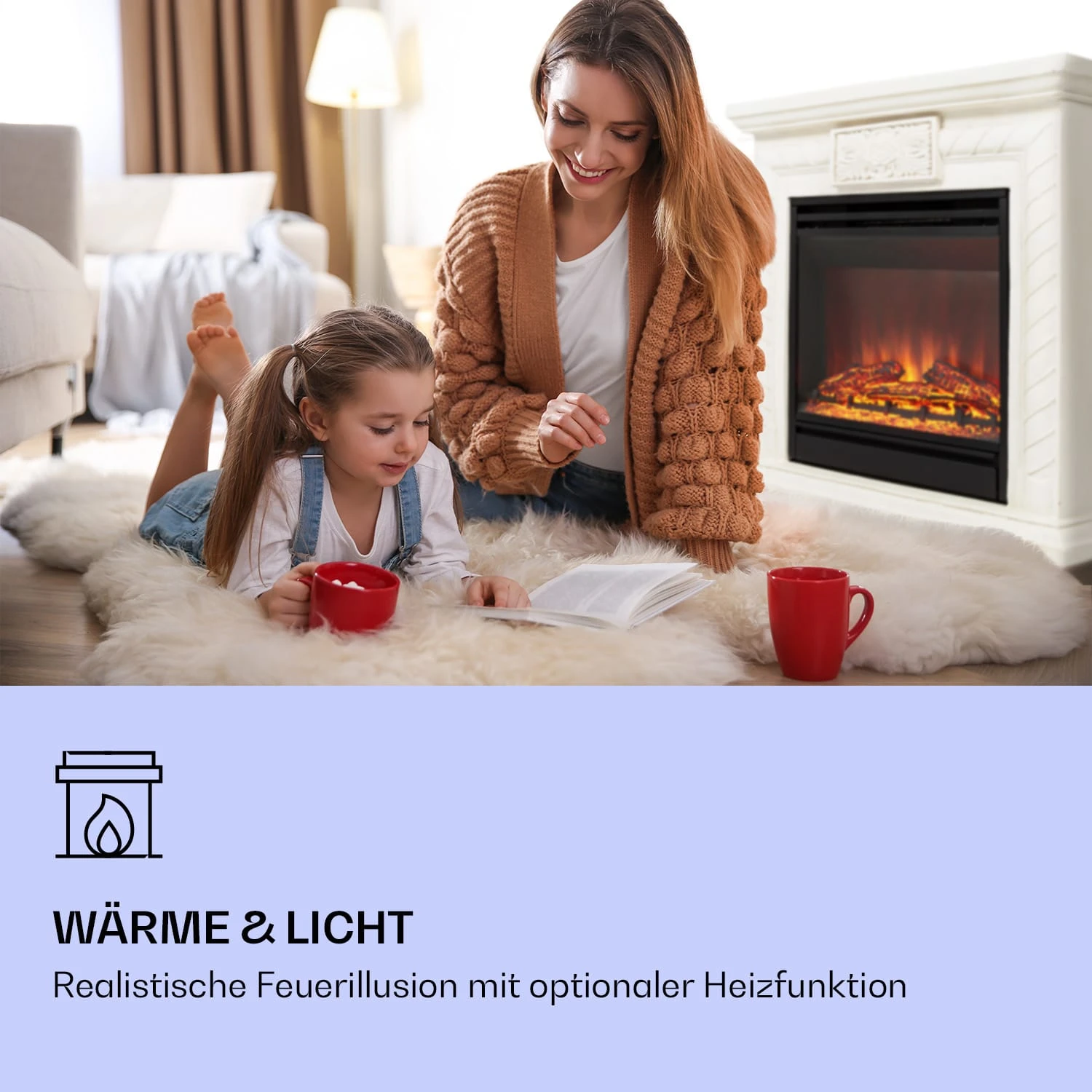 Frosty Peak Elektrischer Kamin 1800 W 10 Bis 30 °C Fernbedienung 2 Frosty Peak Elektrischer Kamin 1800 W 10 Bis 30 °C Fernbedienung – Bild 2