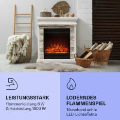 Nevis Peak Elektrischer Kamin 1800 W Heizfunktion 10 Bis 30 °C Fernbedienung -Haushaltsgeräte Geschäft 10038399 de 0004 logo