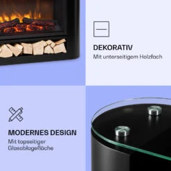 Studio 10 Arc Elektrokamin 1800 W LED-Flammen Heizlüfter Fernbedienung -Haushaltsgeräte Geschäft 10038403 de 0005 logo