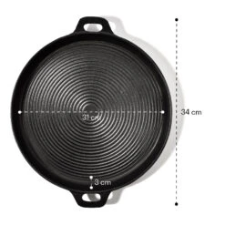 Canadienne Runde Grillpfanne Geriffelt 35 X 3 Cm (ØxH) Gusseisen -Haushaltsgeräte Geschäft 10038592 yy 0005 logo