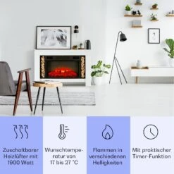 Studio Loft 2 Elektrokamin 1900 W LED-Technik Fernbedienung -Haushaltsgeräte Geschäft 10038617 de 0003 usp