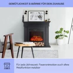 Las Pilas Elektrokamin Heizlüfter 900/1800W Wochentimer Fernbedienung -Haushaltsgeräte Geschäft 10038630 de 0004 usp