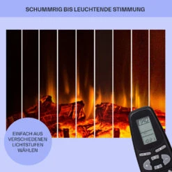 Loloru Elektrokamin Heizlüfter 900/1800W Wochentimer Fernbedienung -Haushaltsgeräte Geschäft 10038631 de 0007 usp
