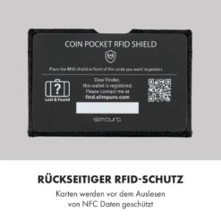 Coin Pocket Mit RFID-Schutzkarte Für ZNAP Slim Wallets 8 Und 12 Druckknopf -Haushaltsgeräte Geschäft 10038682 de 0005 logo