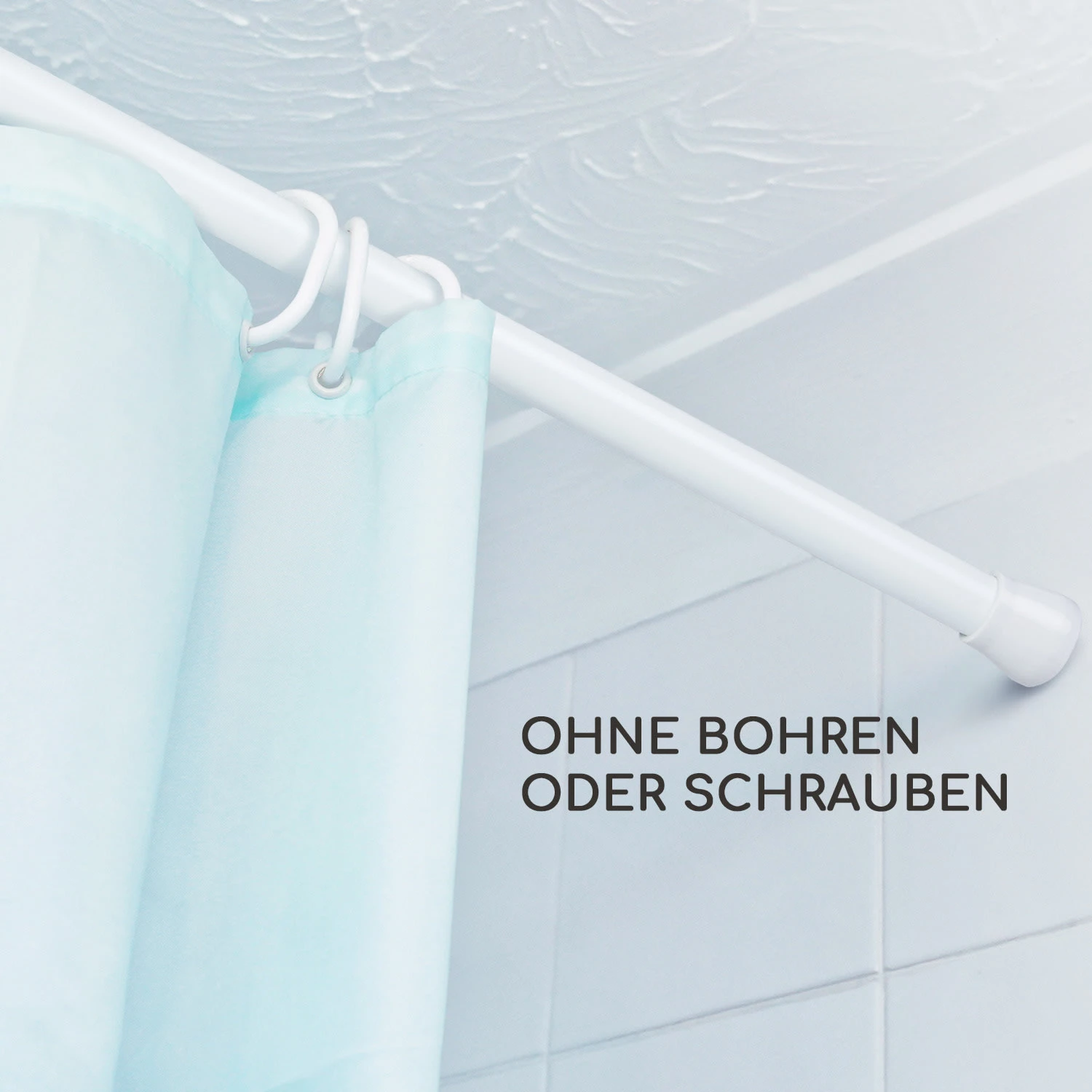 Stamina S Teleskopstange Duschvorhang 70-120cm Rutschfest 4 Stamina S Teleskopstange Duschvorhang 70-120cm Rutschfest – Bild 4