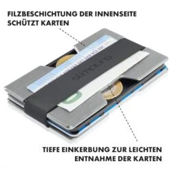NANO Slim Wallet Geldbörse Extra-flach 12 Karten Münzfach Aluminium -Haushaltsgeräte Geschäft 10038720 de 0003 logo