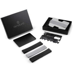 NANO Slim Wallet Geldbörse Extra-flach 12 Karten Münzfach Aluminium -Haushaltsgeräte Geschäft 10038720 yy 0006 logo