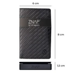 ZNAP Slim Wallet 8 Karten Münzfach 8 X 1,5 X 6 Cm (BxHxT) RFID-Schutz -Haushaltsgeräte Geschäft 10038751 yy 0008 dimensions
