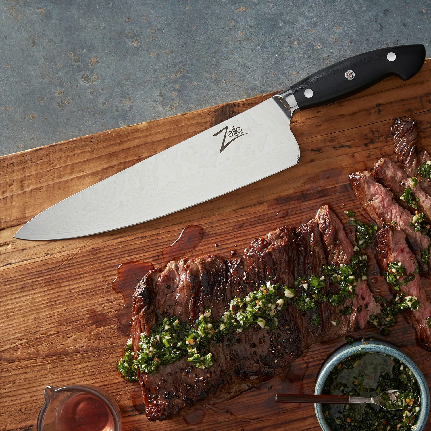 Executive-Plus Serie 10" Kochmesser 61 HRC Damaszenerstahl 3 Executive-Plus Serie 10" Kochmesser 61 HRC Damaszenerstahl – Bild 3