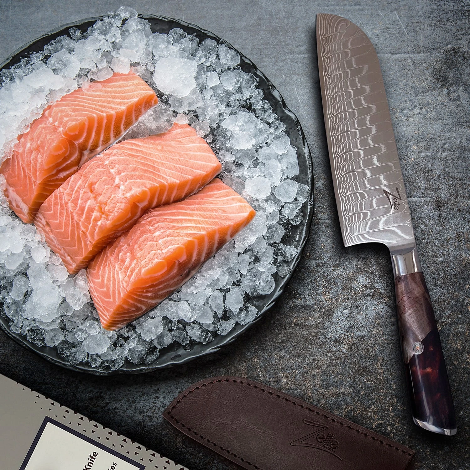 Infinity Wave 7" Santokumesser 61 HRC Damaszenerstahl 4 Infinity Wave 7" Santokumesser 61 HRC Damaszenerstahl – Bild 4