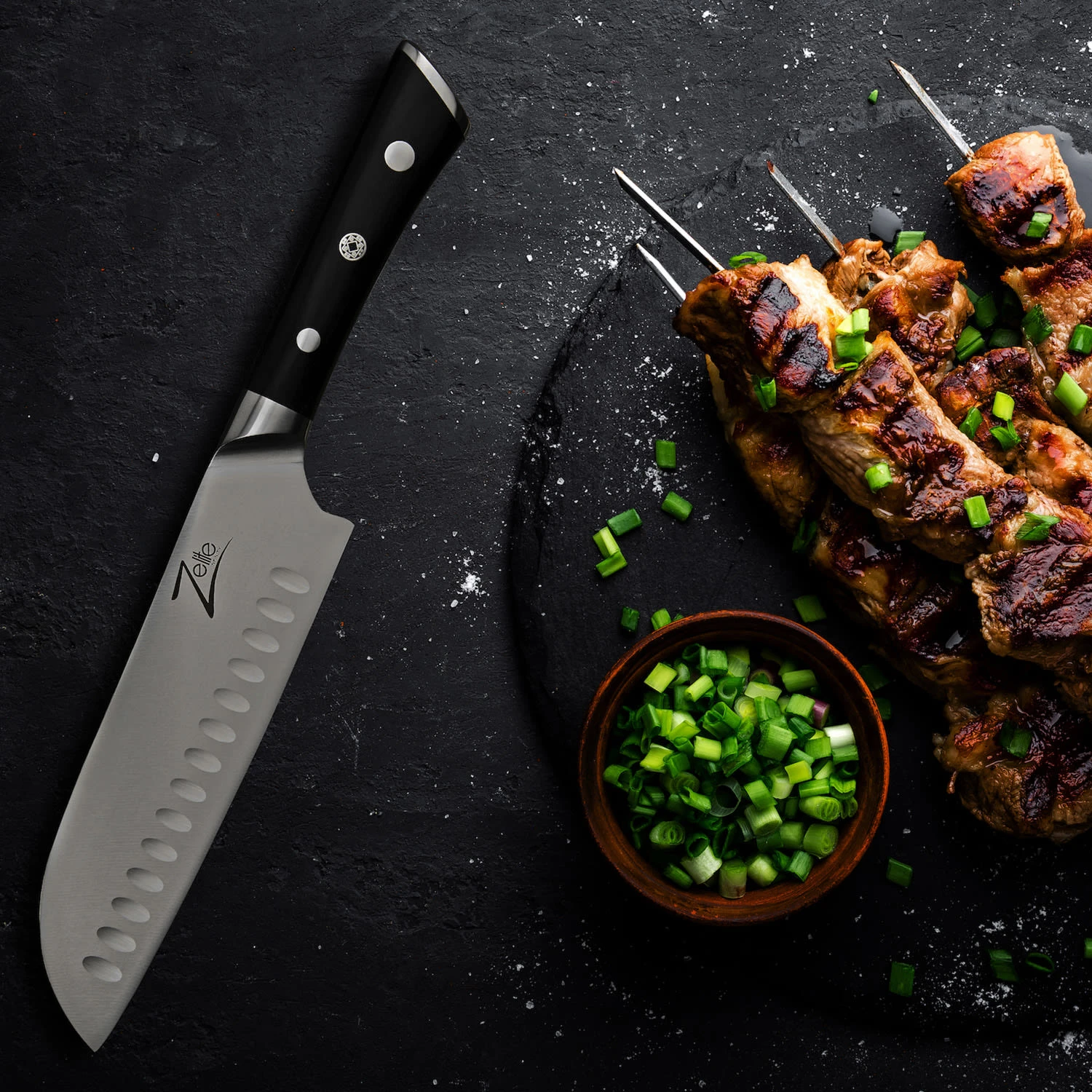 Razor-Edge Serie 7" Santokumesser 59 HRC Edelstahl 4 Razor-Edge Serie 7" Santokumesser 59 HRC Edelstahl – Bild 4