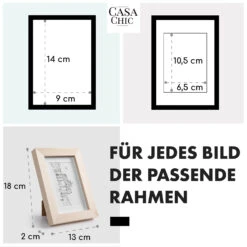Edinburgh Bilderrahmen 3er-Set Rechteckig 14 X 9 Cm Fotos Passepartout Holz -Haushaltsgeräte Geschäft 10039276 de 0005 usp