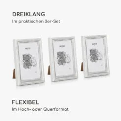 Lancaster Bilderrahmen Rechteckig 3er-Set 17x12 Cm Fotos Passepartout Holz -Haushaltsgeräte Geschäft 10039304 de 0004 logo